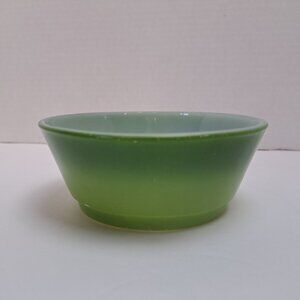 Anchor Hocking Fire King 2 Tone Green 5" wide Bowl